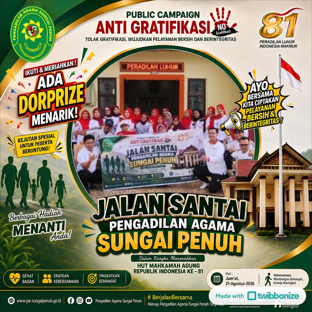 Pengadilan Agama Sungai Penuh Gelar public Campaign dan Jalan Santai